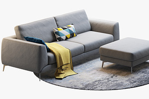 Fargo Sofa With Rug 3d Model