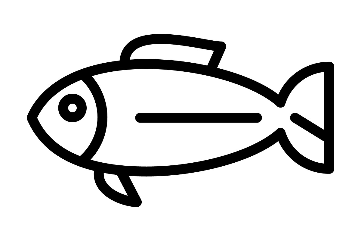 Fish icon, an Outline Icon by Sumberpangan (Photo 3 of 5)