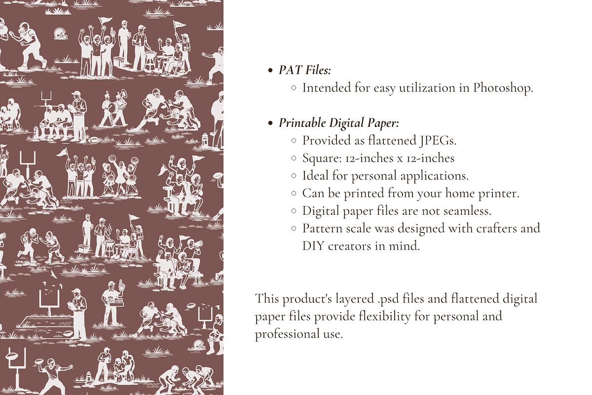 Football Toile de Jouy, a Background Graphic by Hughes Studio (Photo 7 of 8)