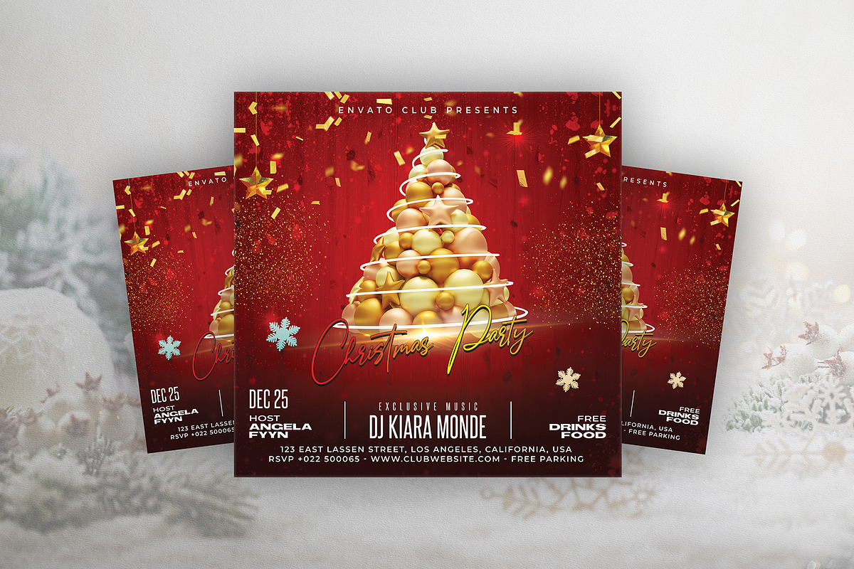Christmas Party Flyer, a Flyer Template by DesignDevisers (Photo 3 of 8)