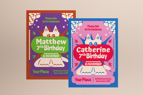 Boy And Girl Birthday Invitation preview 4