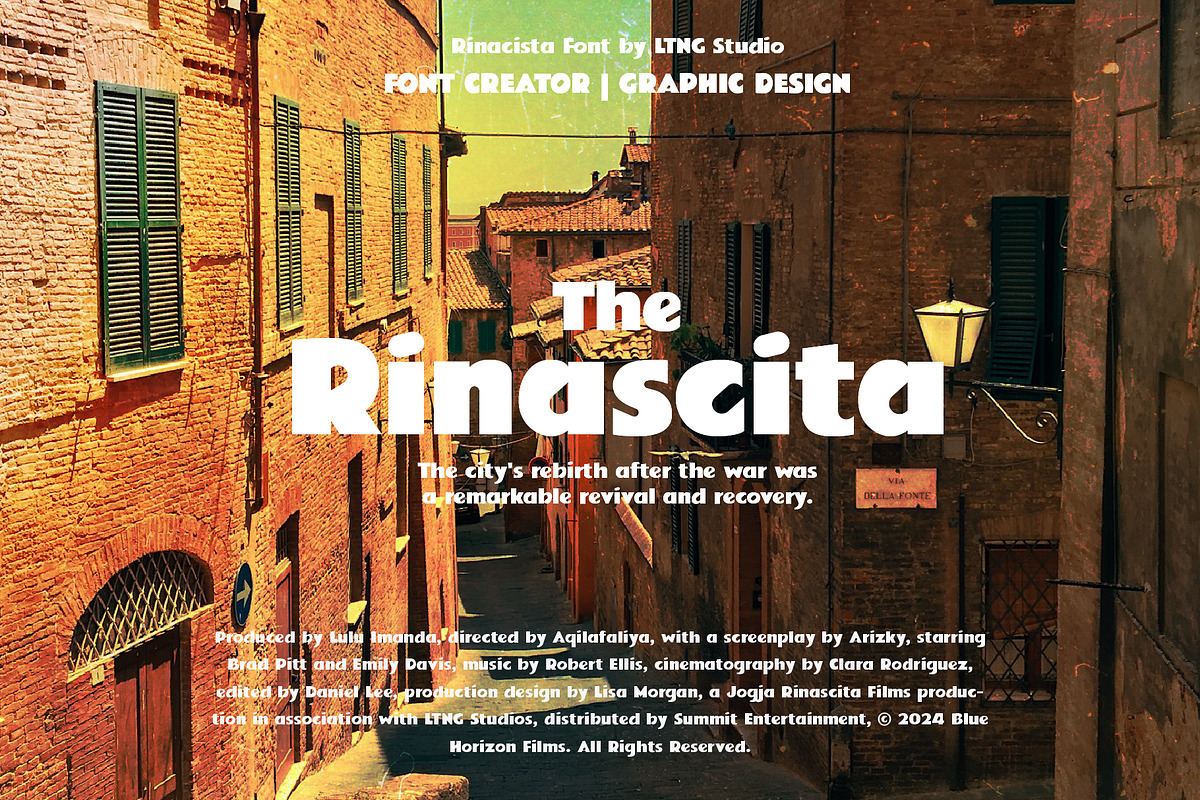 Rinascita Retro Geometric Font, a Blackletter Font by LTNG STUDIO (Photo 9 of 10)