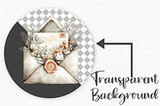 Watercolor Neutral Christmas Clipart, an Illustration by Canvas Craft (Thumbnail 2 of 6)