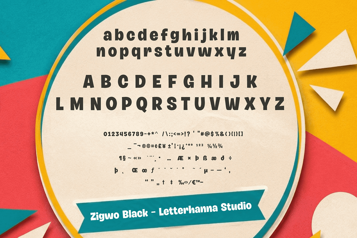 Zigwo Black Chunky Bold Display Font, a Sans Serif Font by Letterhanna Studio (Photo 8 of 9)