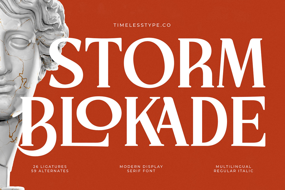 Storm Blokade Modern Display Serif, a Serif Font by timelesstype.co (Photo 1 of 20)