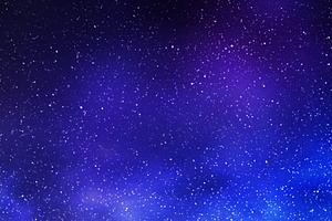 Night Starry Sky And Bright Blue Galaxy, Vertical Background