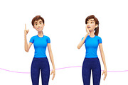 Jenny Cartoon 3D Character Promo Set, a Person Illustration by Oleg Ribar (Thumbnail 17 of 26)