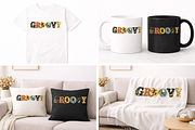 Groovy Retro Floral Typography, a Sport Illustration by Gfx_Store (Thumbnail 1 of 3)