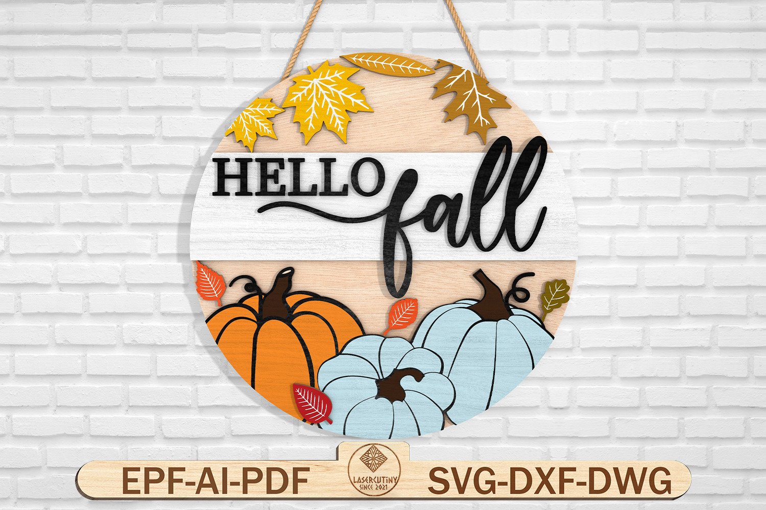 Fall Welcome Sign Laser Cut Files, a Pattern Graphic by Lasercutiny