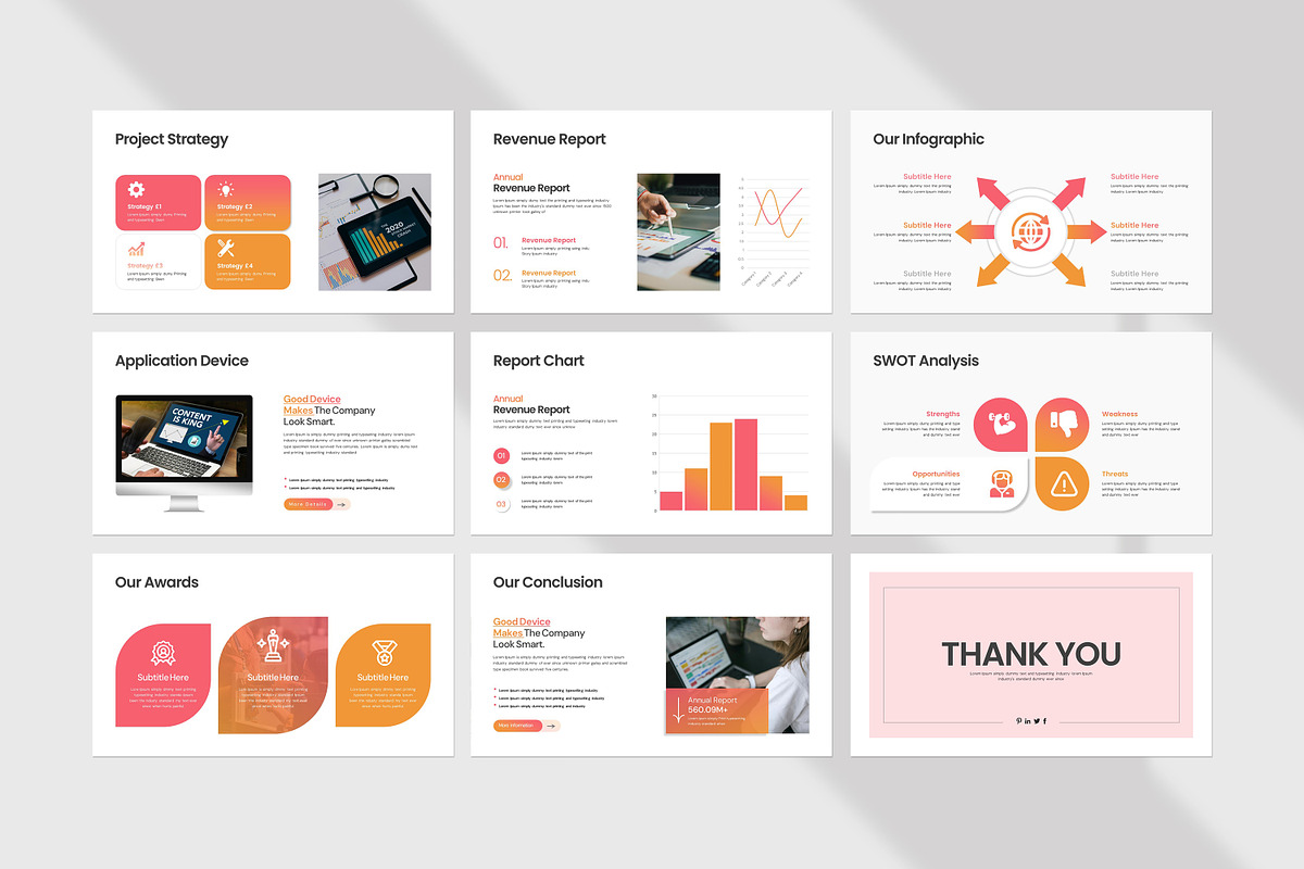 Annual Report Presentation Template, a Presentation Template by evgenystudio (Photo 8 of 8)