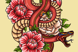 Japanese Snake Tattoo