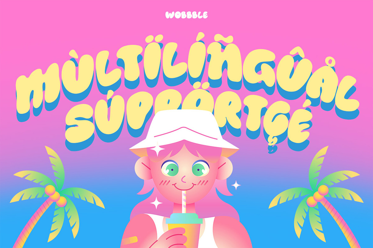 Wobbble - Bubble Display Font, a Font by Pekotype (Photo 4 of 12)