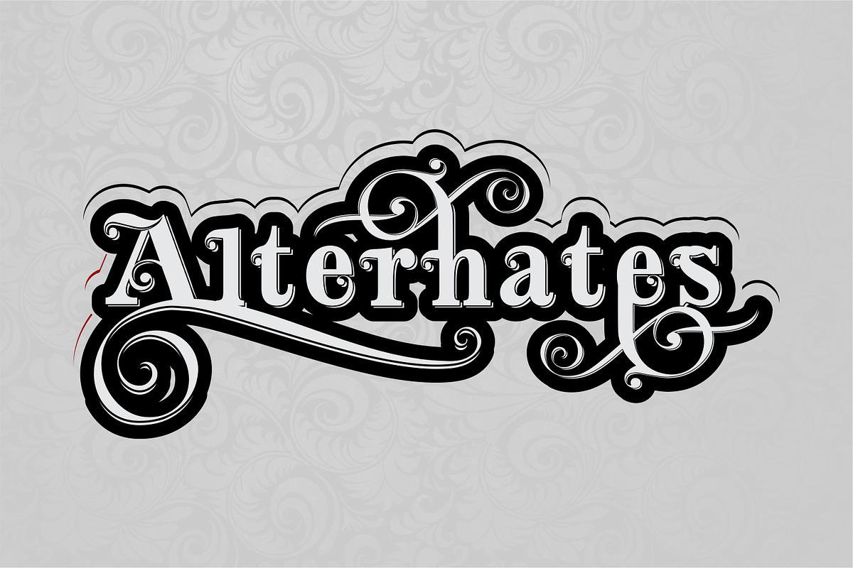 Heritage calligraphic typeface preview 7