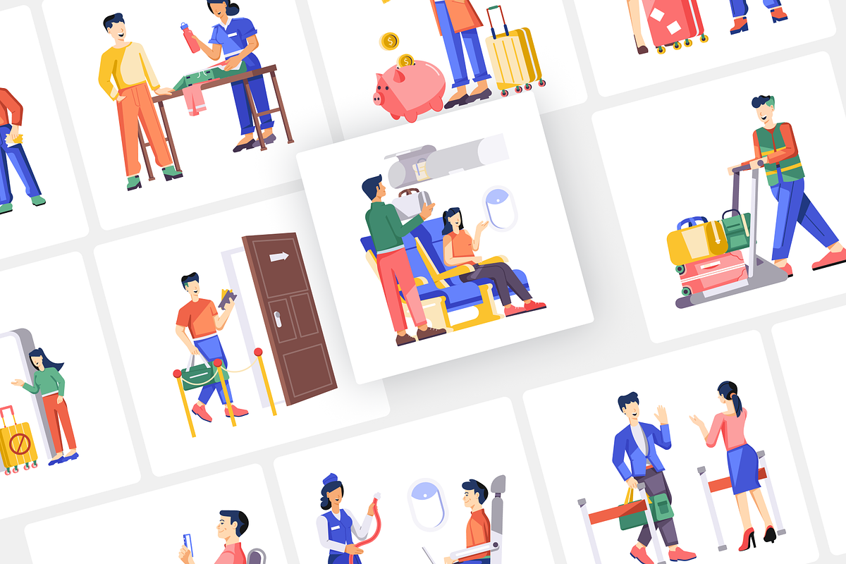 Airline Booking Illustrations, a Person Illustration by Vectors Market (Photo 5 of 8)