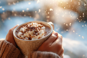Cozy hot chocolate by the window, a Food & Drink Photo by AlyaAnd