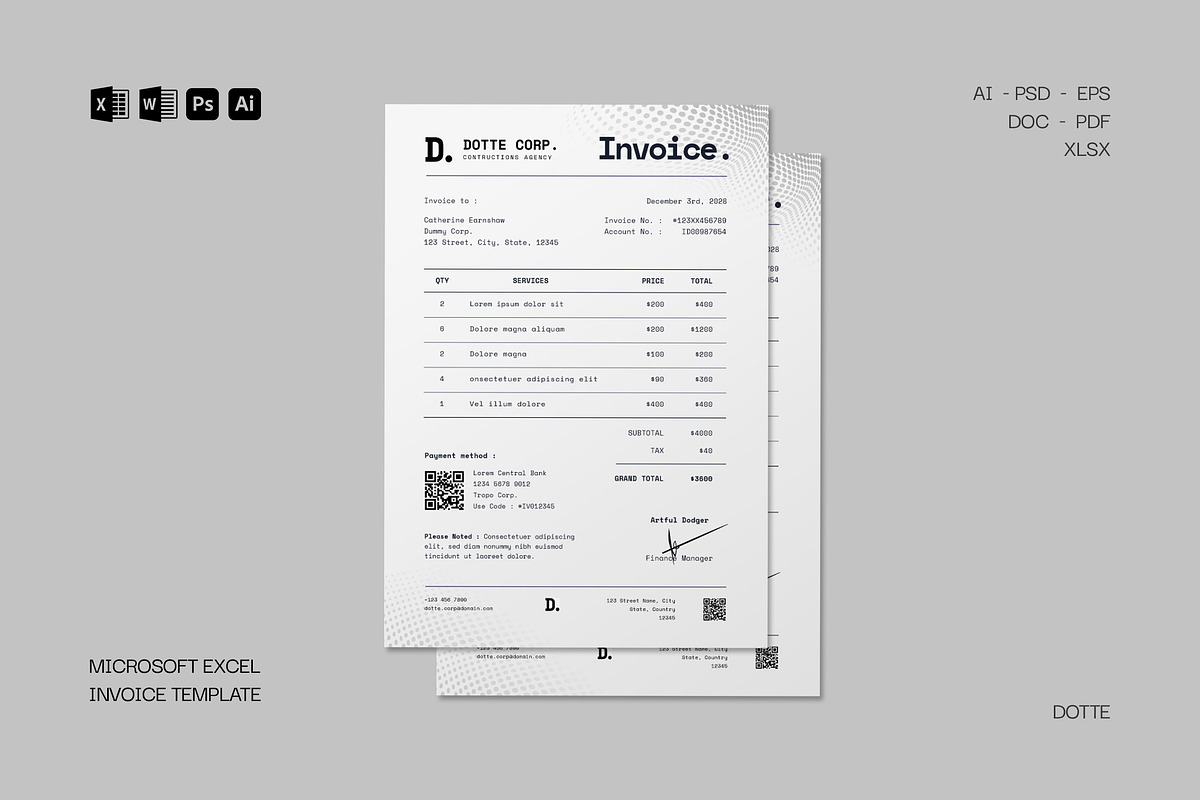 Invoice Template - Dotte