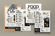 White Modern Retro Food Menu, a Flyer Template by graphicook (Thumbnail 4 of 4)