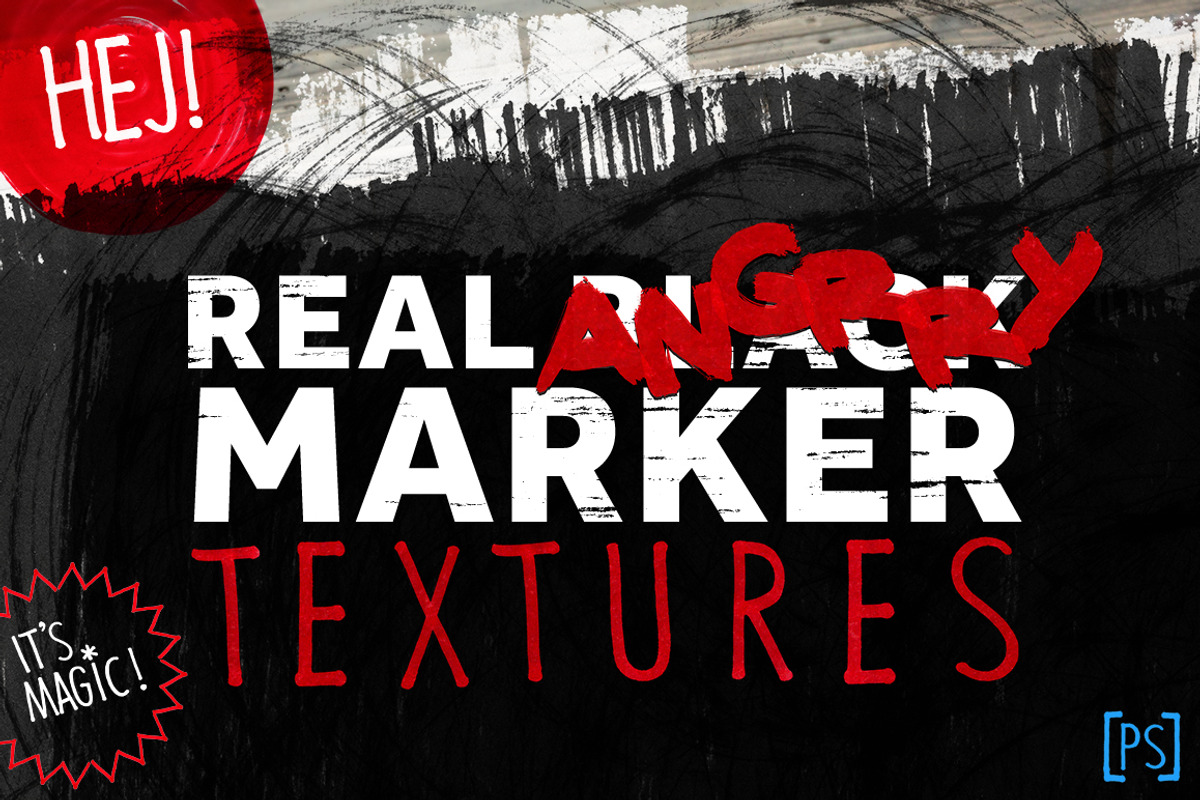 REAL ANGRY MARKER TEXTURES, a Texture Graphic by HEJBRUSH.COM (Photo 1 of 4)