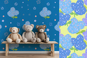 Hydrangeas floral vector pattern, a Pattern Graphic by Carpet Tapete Pretzel (Thumbnail 9 of 14)