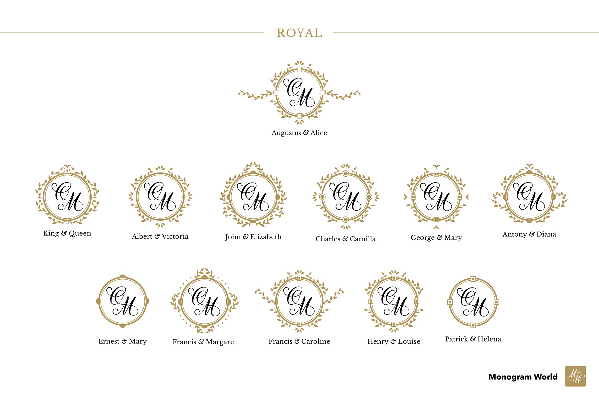 155 Frames for Wedding Monograms, a Decorative Illustration by Monogram World (Photo 10 of 17)