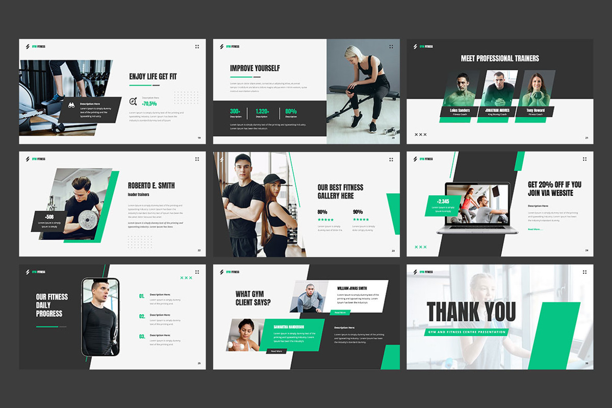 Fitness Gym - Presentation, a Presentation Template by Haidezign (Photo 4 of 4)