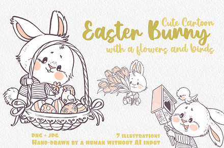 White Easter Rabbit
