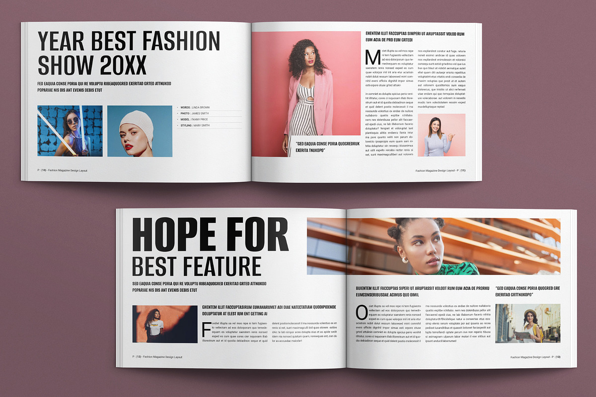 Fashion Magazine Design Landscape, a Magazine Template by E-Type (Photo 5 of 8)