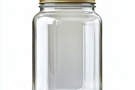 Empty Glass Jar Gold Lid Simple Desi, a Background Photo by Pixeness