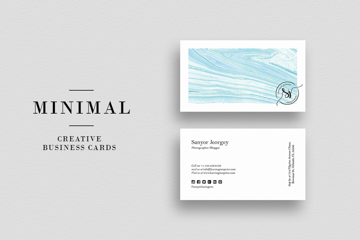 Minimal Creative Business Card, a Business Card Template by GraphicsEgg (Photo 1 of 2)