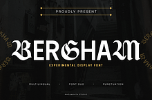 Bergham - Experimental Display Font
