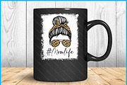 Mom Life Bleached Leopard Messy Bun, a Graphic by Creativeusart (Thumbnail 2 of 4)