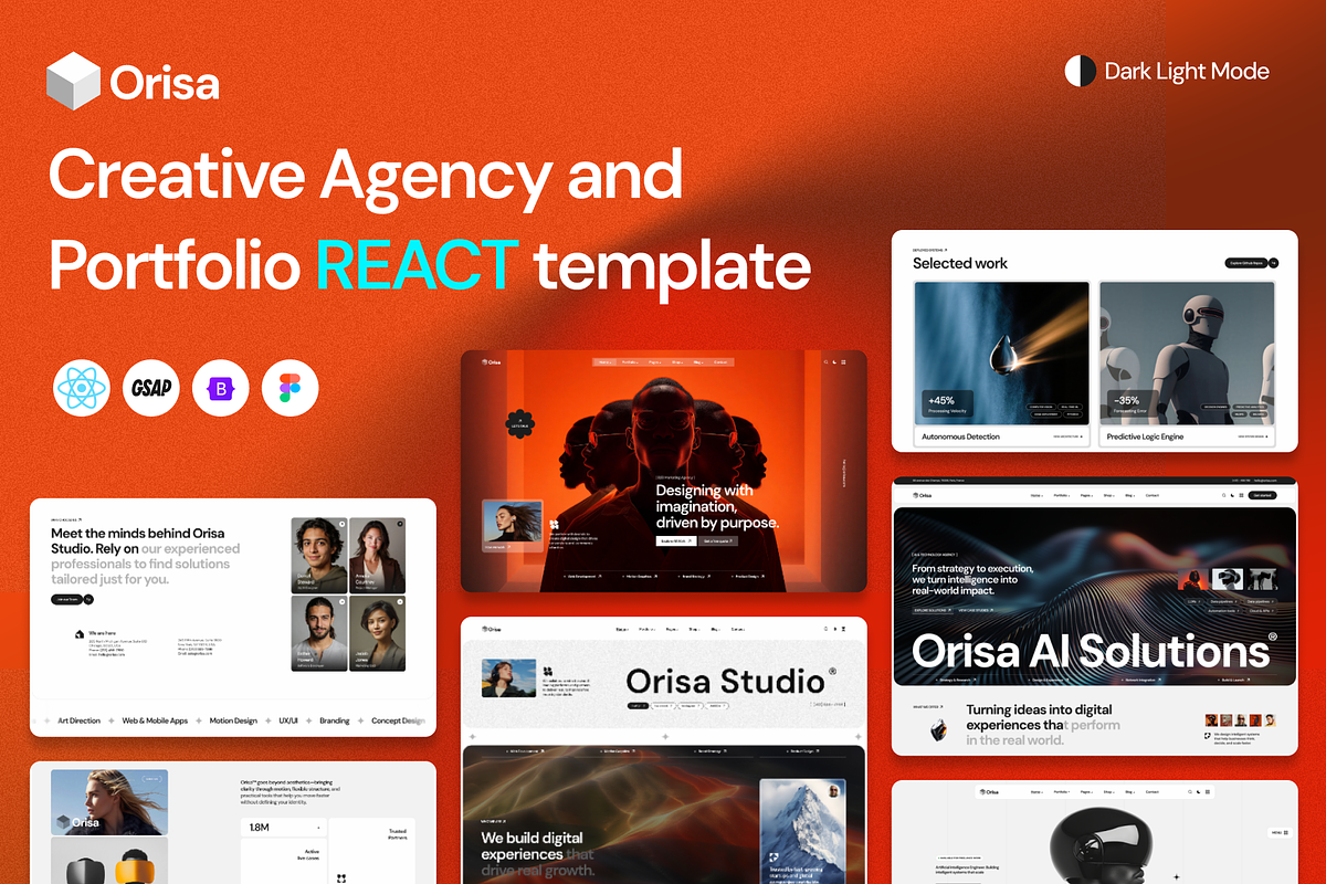 Orisa - Creative React Template, a React Template by AliThemes (Photo 1 of 2)