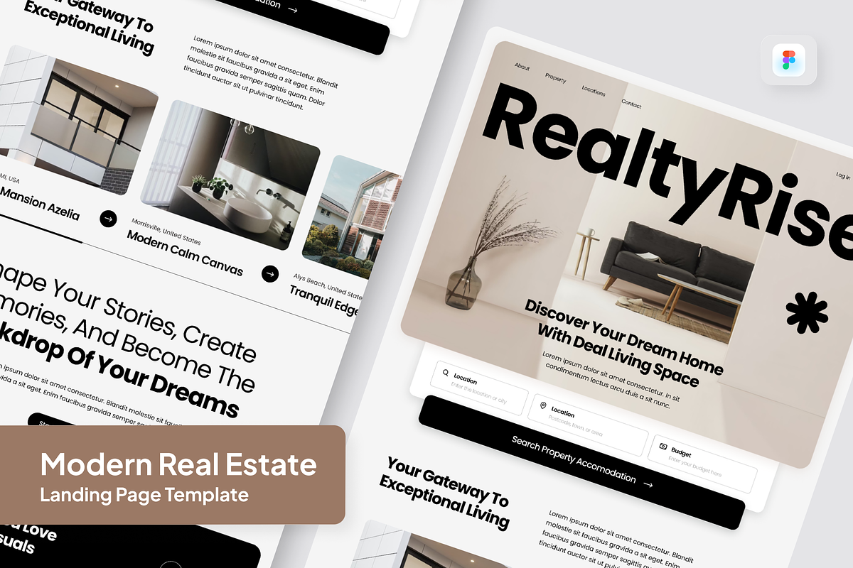 Real Estate Property Landing Page, a Landing Page Template by SquidPixey (Photo 1 of 5)