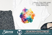 Watercolor Sacred Geometry, a Decorative Illustration by Skritch Studio (Thumbnail 2 of 4)