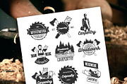 Woodworking, logos & design elements, a Branding & Logo Template by DOBROGRAPH (Thumbnail 3 of 8)