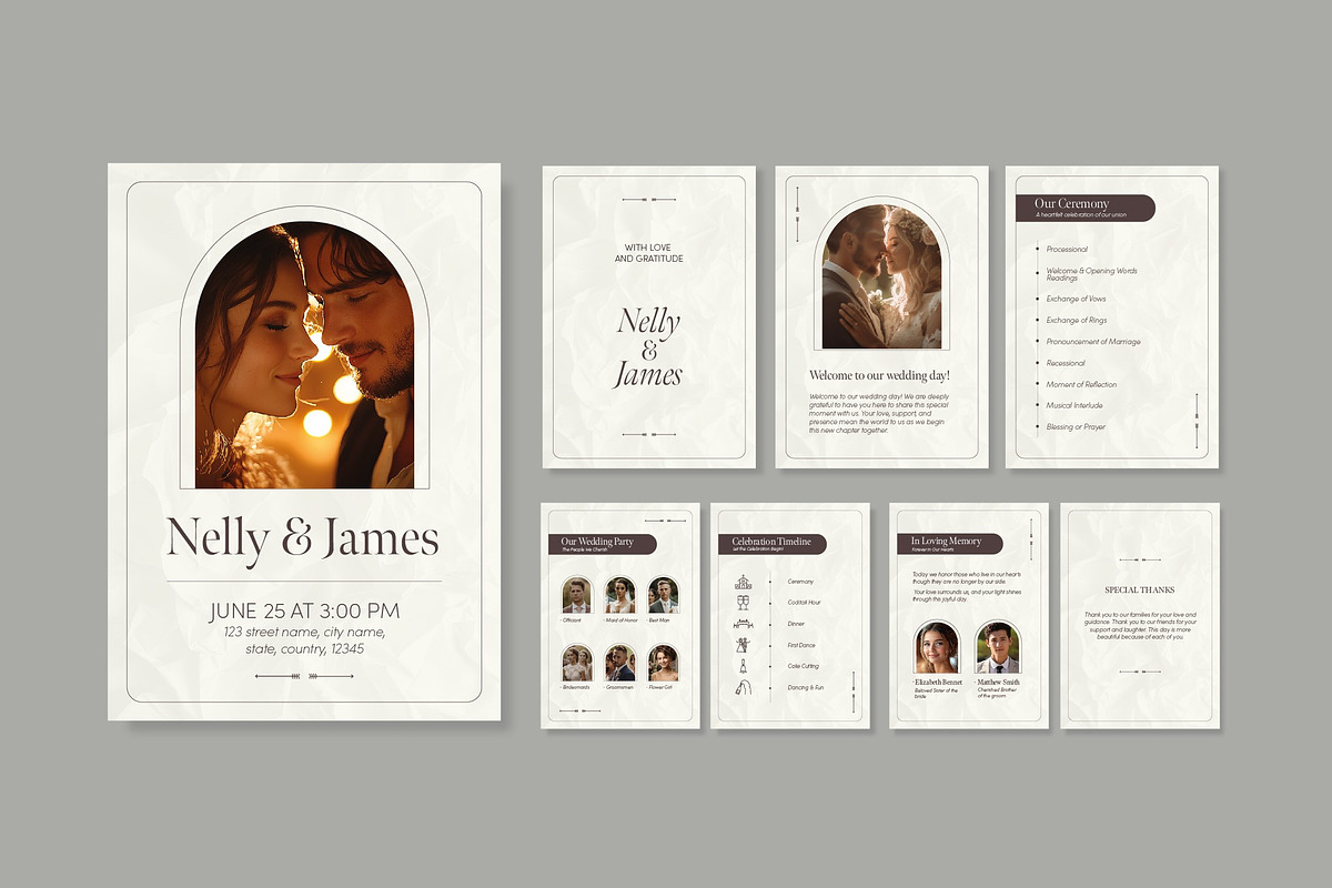 Elegant Wedding Program A5, a Templates & Theme by studiogstock (Photo 1 of 5)