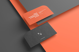 Single Rounded Business Card Mockup