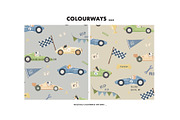 Racing pattern Cat Dog Racer car f1, a Pattern Graphic by Milatoo (Thumbnail 2 of 4)