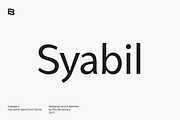Syabil 18 Sans Serif Font, a Sans Serif Font by Eko Bimantara (Thumbnail 1 of 11)