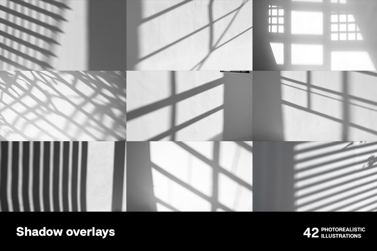 Shadow overlays collection - 42 pics, a Decorative Illustration by Handmadefont (Photo 8 of 11)