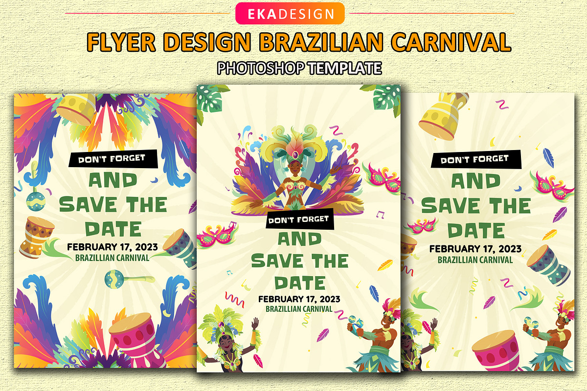 Flyer Brazillian Carnival, a Social Media Template by Eka Design (Photo 1 of 4)