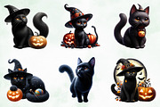 Cat Black Halloween Sublimation, an Illustration by Creative Art (Thumbnail 4 of 5)