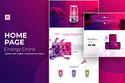 Energy Drink - Elementor Pro Layout, a Landing Page Template by Ceaso Store (Thumbnail 1 of 3)