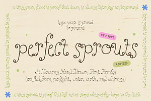 Perfect Sprouts | Whimsical Font, a Handwritten Font by type peace