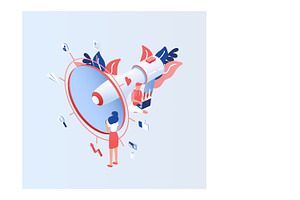 Advertising and marketing concept, a Work Illustration by Good Studio