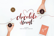 Chocolate Heart Script Font, a Script Font by FHFont (Thumbnail 1 of 13)