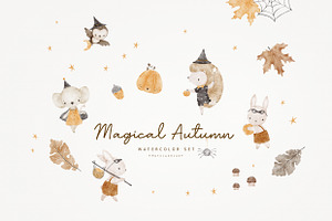 MAGICAL AUTUMN Watercolor Set