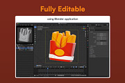 20 Food and Culinary 3D Icon Set, a Food & Drink 3D Model by Bilicube Studio (Thumbnail 3 of 6)