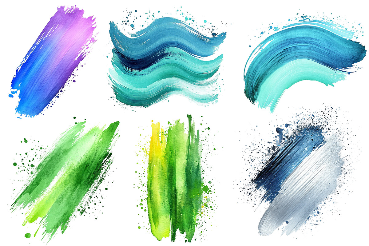 Watercolor Brushstroke Png, an Illustration by Designworld (Photo 3 of 5)