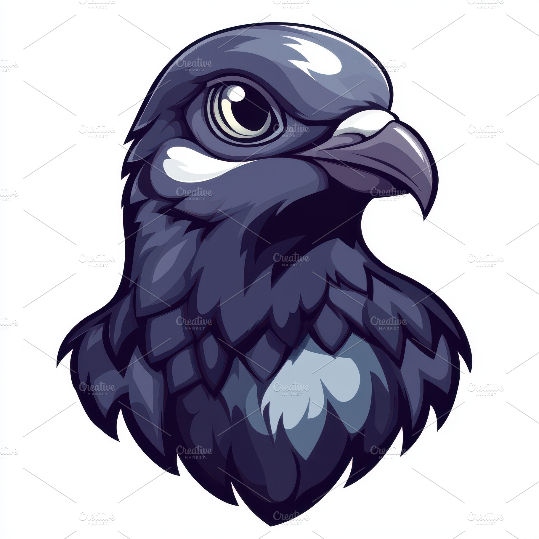Pigeon head mascot logo on transpare, an Animal Photo by Pixeness Studio